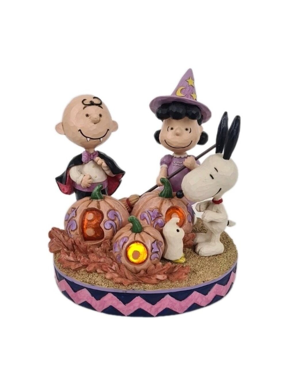 Jim Shore Peanuts: Peanuts Gang with Boo Carved Pumpkins Figurine 6013037